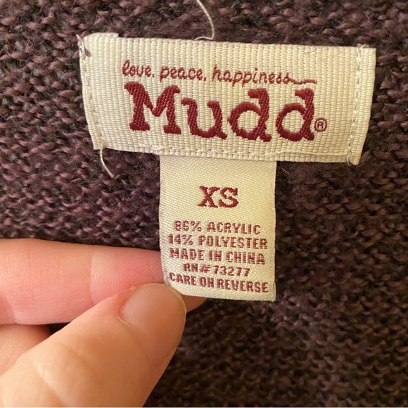 Plum Purple Button Up Cardigan Sweater - Picture 2 of 4